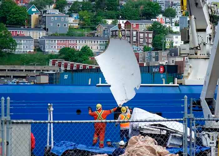 Días después de la implosión llegan a Canadá los restos del sumergible Titán