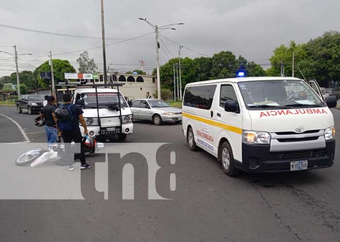 Foto: Accidente de tránsito en el sector de la Rotonda Cristo Rey, Managua / TN8