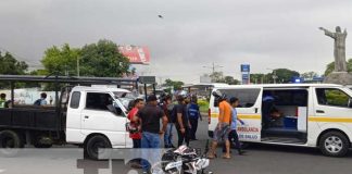 Foto: Accidente de tránsito en el sector de la Rotonda Cristo Rey, Managua / TN8
