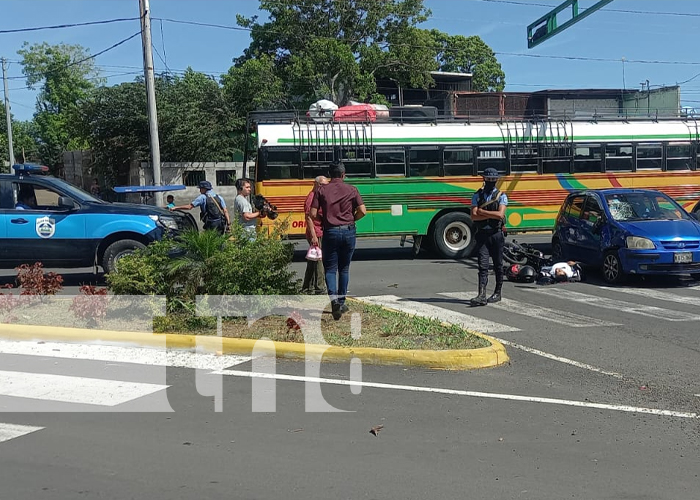 Foto: Accidente de tránsito en el sector de la Nicalit, Managua / TN8