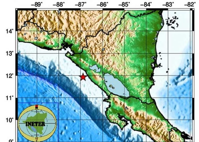 Foto: Reporte del INETER sobre sismo en Nicaragua