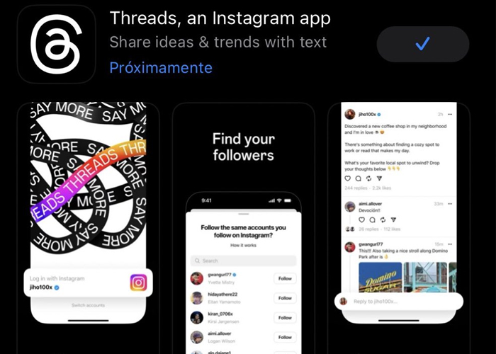 Foto: Meta lanza Threads, su propia app de texto para competir con Twitter / Cortesía 