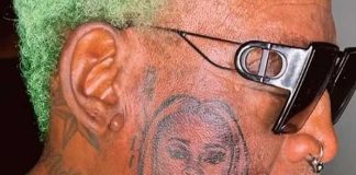 ¡No lo vas a creer! Rodman se tatúa la cara de su "jaña" en su mejía