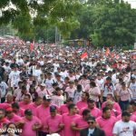 Multitudinaria caminata en Managua celebra el Día de la Alegría