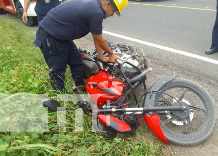 Foto: Accidente deja daños materiales y un motociclista lesionado en Palacagüina, Madriz / TN8