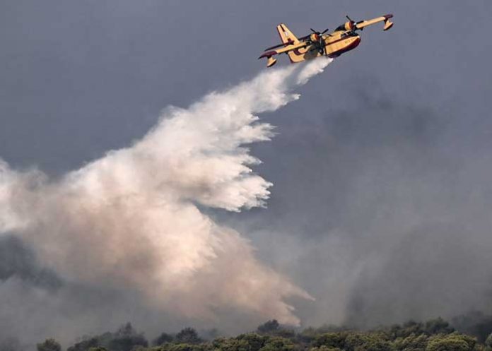 Aeronave cisterna se estrella mientras controlaba incendios forestales en Grecia