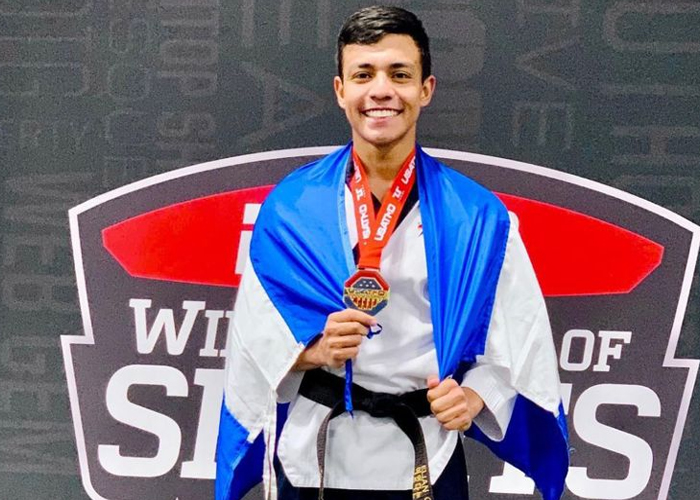 Foto: Elián Ortega: ¡Oro histórico en Taekwondo para Nicaragua! / Cortesía 