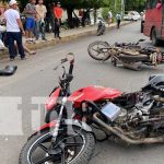 Dos motociclistas impactan y uno queda lesionado en Juigalpa, Chontales