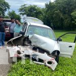 Foto: Impacto entre vehículos deja a un conductor lesionado en Crt. Chinandega-Somotillo / TN8