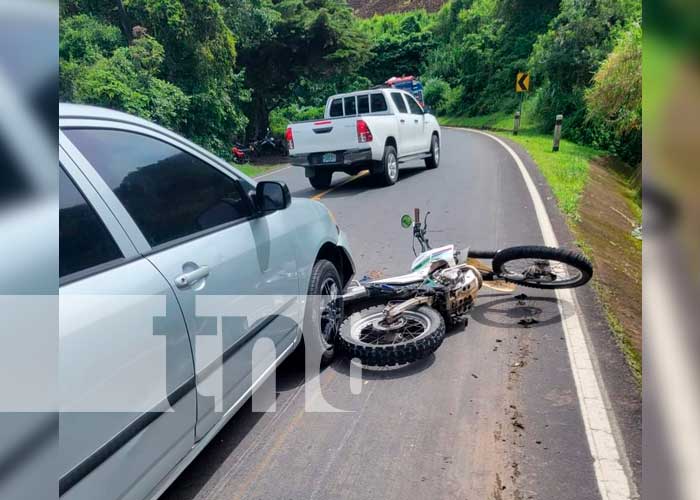 Foto:"Trágico choque en Jinotega": Motociclista lucha por sobrevivir del accidente/TN8 