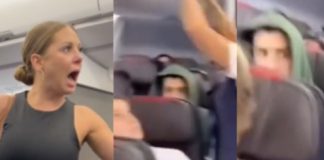 Pasajero de un vuelo de American Airlines enloquece a una mujer abordo, tras una acalorada discusión sobre conjetuas sobrenaturales.