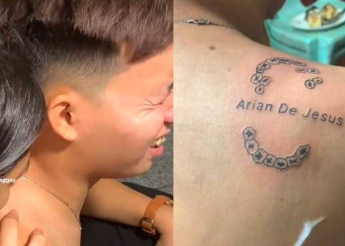 Se vuelve viral tras tatuarse la mordida de su novia