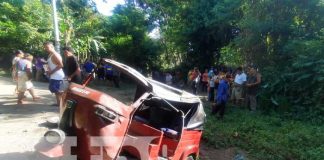 Se le van los frenos y muere pasajero de mototaxi en Masatepe, Masaya