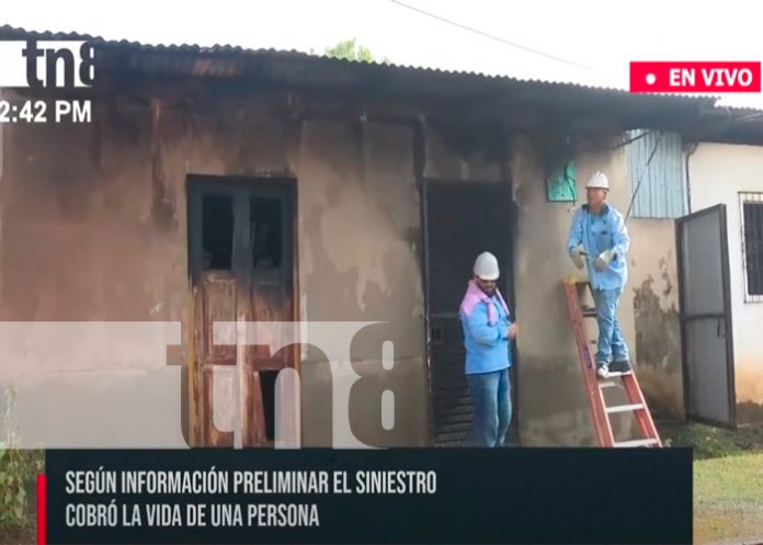 Voraz incendio en Managua deja como resultado a un hombre sin vida