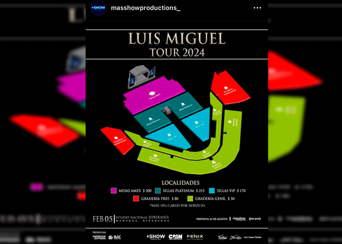 Se rumora que las entradas Mesas Amex y Platinum de Luis Miguel son agotadas