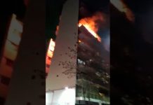 Violento incendio arrasó un edificio en Argentina