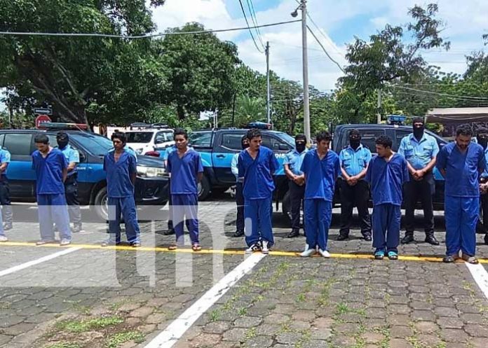 Policía Nacional pone tras las rejas a supuestos delincuentes en Nicaragua