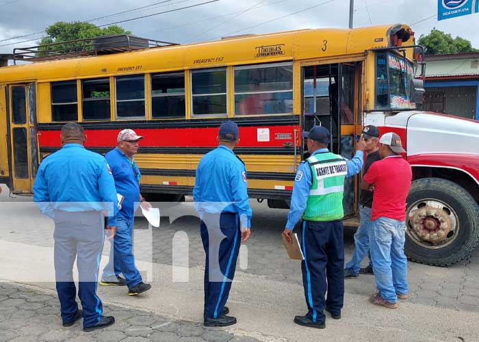Realizan plan de inspección mecánica en unidades de trasporte en Somoto, Madriz