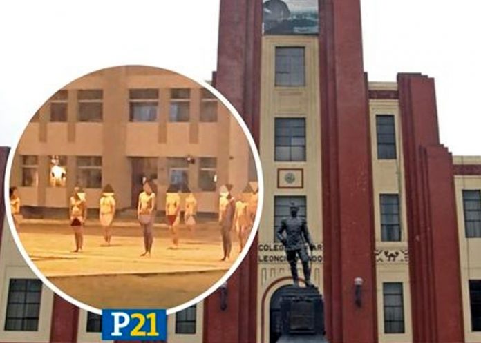 Foto: Colegio militar peruano es denunciado al obligar a alumnos a formar desnudos a la intemperie/cortesía