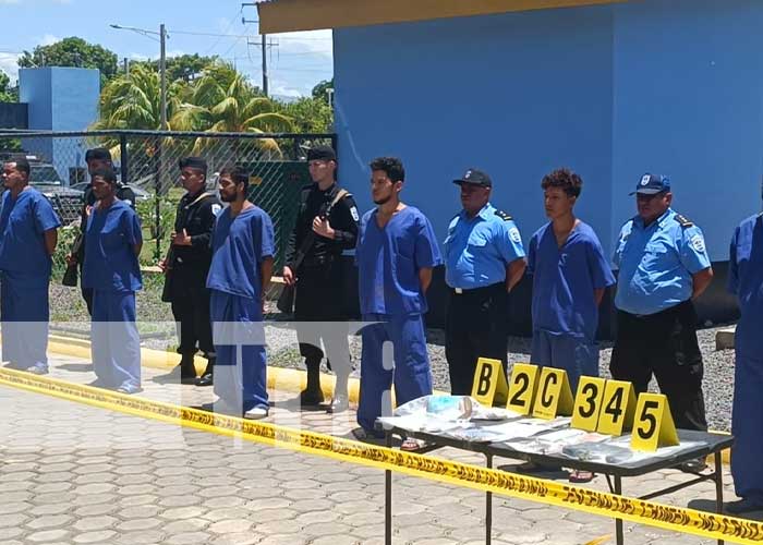 Presuntos delincuentes puestos tras las rejas por la Policía Nacional de Nicaragua