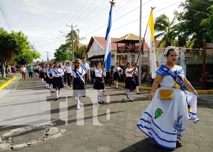 Foto: El Ministerio de Educación, realizó un colorido desfile patrio por las principales Calles del Municipio de Altagracia, en la Isla de Ometepe/TN8 