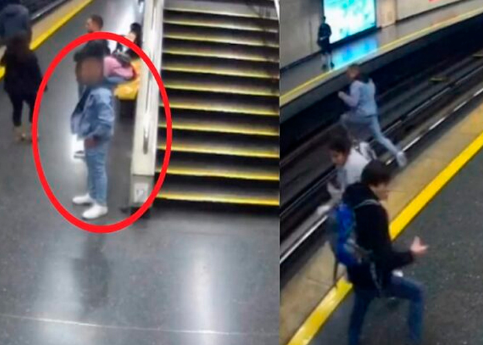 Foto: Video Impactante: Joven se Lanza a las Vías del Metro en Chile /  Cortesía 