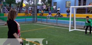 ALMA rehabilita cancha de fútbol en el parque Luis Alfonso Velásquez Flores