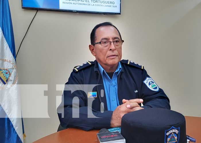Comisionado Mayor Luis Valle, jefe de la Policía Nacional en el Caribe Sur
