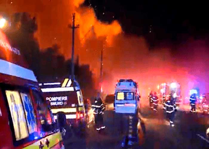 Tremenda explosión en una gasolinera de Bucarest deja un muerto y 33 heridos