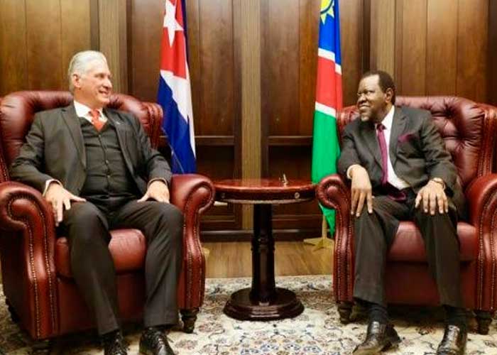 Presidente de Cuba concluye exitosa gira por África en Namibia