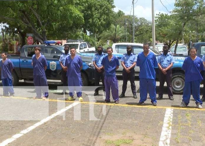 Presuntos delincuentes puestos tras las rejas por la Policía Nacional de Nicaragua