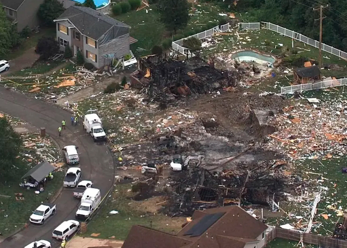 ¡Qué miedo! Cámara de seguridad registra explosión de casa en Pensilvania