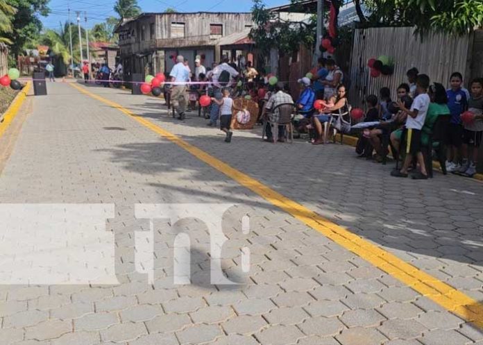 Inauguran nueva calle en Bilwi, Puerto Cabeza, Costa Caribe Norte