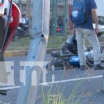 Dos lesionados de gravedad fue el saldo de un accidente registrado en la Carretera Norte, Managua