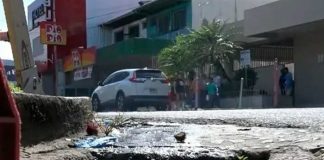 Foto: Una mujer que calló en un alcantarillado sin tapa en Chiriquí, Panamá, probocandole grabes lesiones y heridas / Cortesía