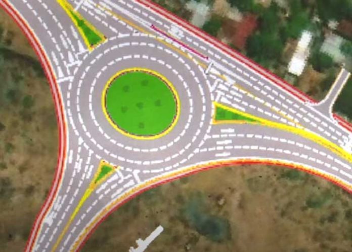 Foto: 43 mil 200 vehículos que circulan a diario en Ciudad Sandino, ahora contarán con nuevo acceso principal, con esta nueva rotonda / Cortesía