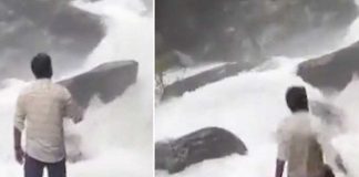 Foto: Tiktoker muere tras caer a una catarata en la India durante una grabación, quedando grabado en imágenes dicho momento que acabó con su vida/ Cortesía