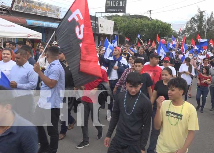 Foto: Celebración de la JS en las calles de Estelí / TN8