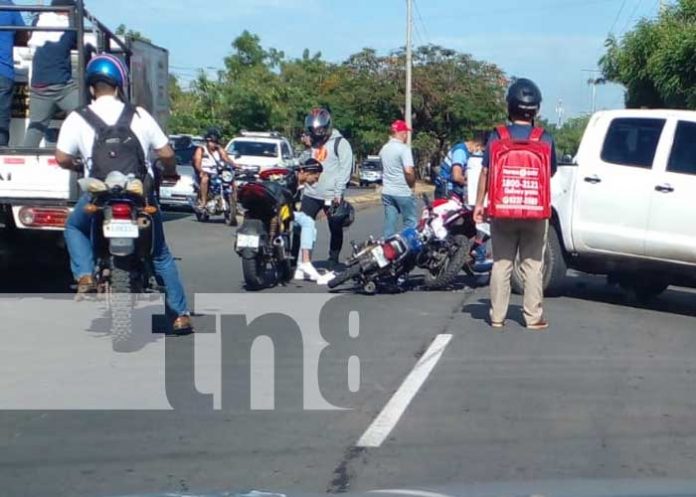 Foto: Escena de accidente de tránsito en Managua / TN8