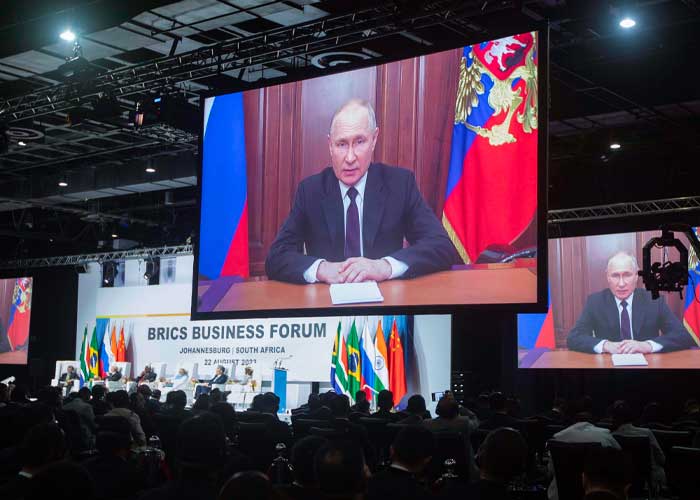 Presidente de Rusia en la reunión del bloque económico BRICS