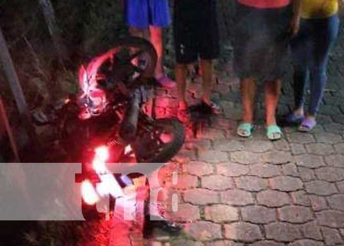 Foto: “Imprudencia vial” Joven motociclista en estado delicado en San Lucas, Madriz/TN8 