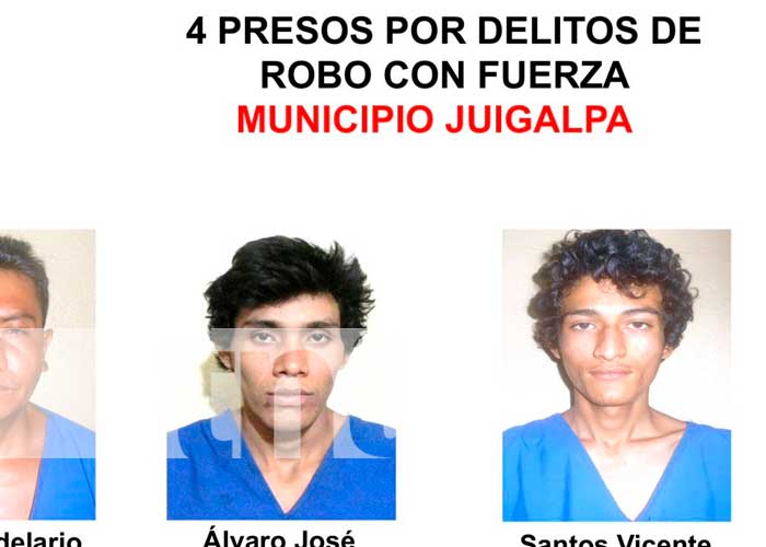 Policía pone tras las rejas a más sujetos en Chontales y Matagalpa