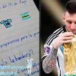 Le piden dibujar los símbolos patrios y dibuja a Messi
