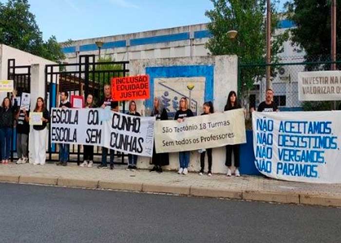 Foto: huelga en Portugal /cortesía