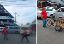Pelea de hondureños en pleno mercado se hace viral