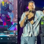 Foto: ¡Épico! Agente Policial y Romeo Santos comparten escenario en Medellín/Cortesía