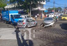 Accidente en Managua deja solo lesionados