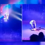 Talentosa trapecista rusa sufre impactante caída (Video)