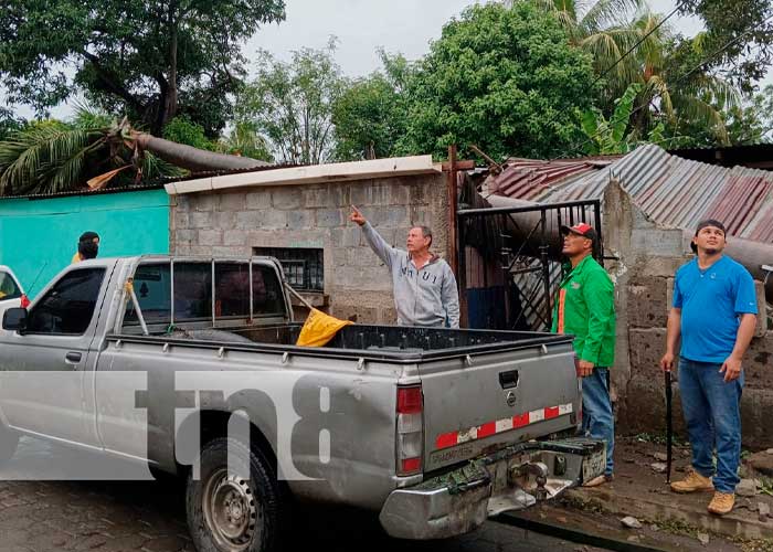 Foto: Fuertes vientos que azotaron Managua dejó dos viviendas con daños en su techo / TN8