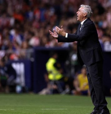 Carlo Ancelotti relajado tras derrota de Madrid